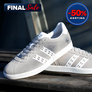 Q1905 Heren Sneaker Medal - Lichtgrijs/Wit