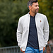 Q1905 Men's Cardigan Tinte DLX - White Melange