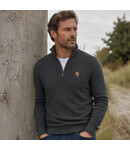 Q1905 Men's Sweater Woudrichem - Stone Grey Melange