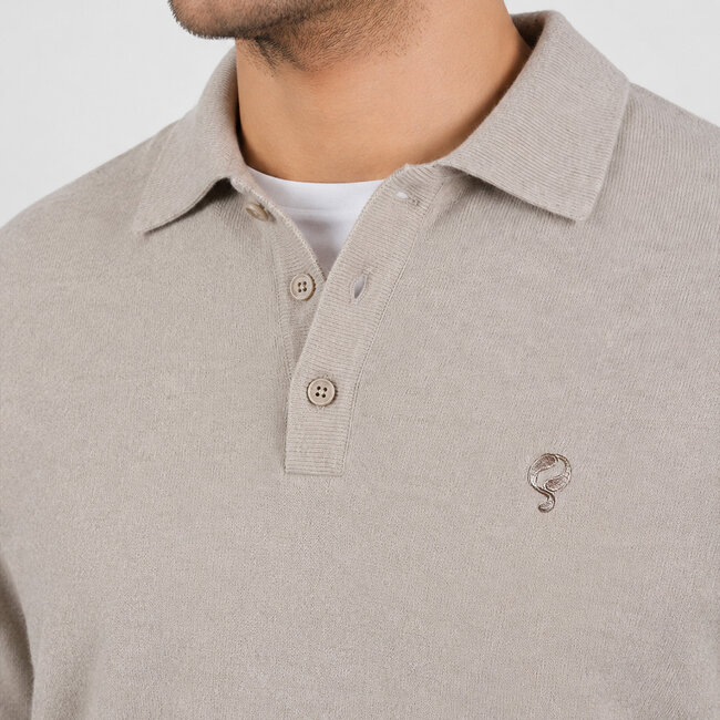 Men's Sweater Delden - Soft Taupe Melange