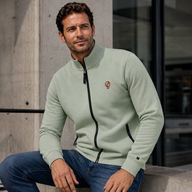 Q1905 Men's Cardigan Tinte DLX - Moss Green