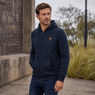 Q1905 Men's Cardigan Velp DLX - Dark Blue