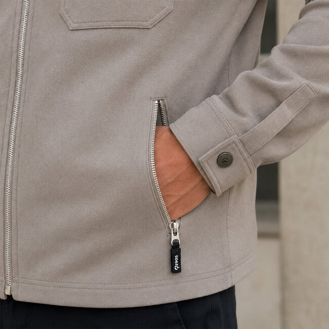 Heren Overshirt Ruinen - Middentaupe