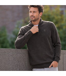 Q1905 Men's Sweater Kralingen - Dark Brown Melange