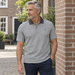 Q1905 Heren Polo Fore - Lichtgrijs Melange