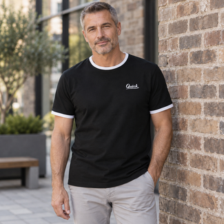 Q1905 Men's T-Shirt Captain - Black/White