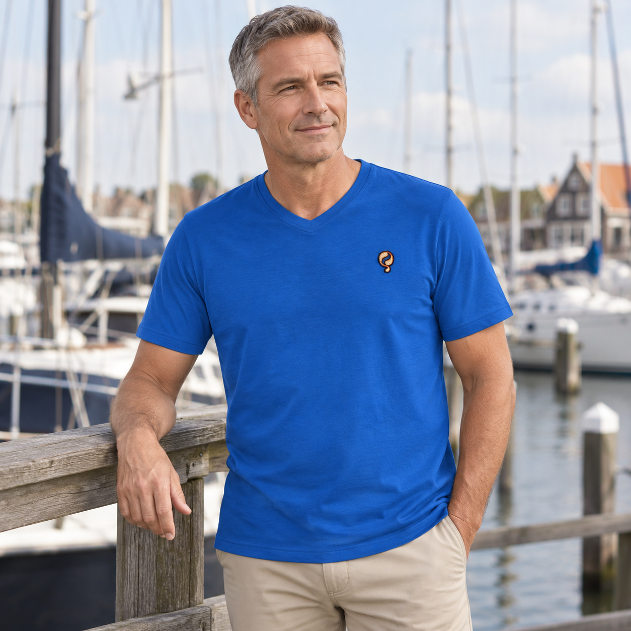 Heren T-Shirt Maasdam | Koningsblauw