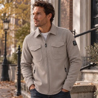 Q1905 Heren Overshirt Ruinen - Middentaupe