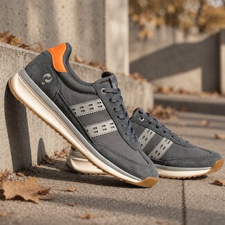 Q1905 Men's Boston Pro Sneaker - Anthracite/ Grey/ Orange