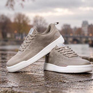 Q1905 Heren Sneaker Marken - Taupe/ Wit Q1905 Heren Sneaker Marken - Taupe/ Wit