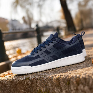 Q1905 Heren Sneaker Marken - Donkerblauw/ Wit Q1905 Heren Sneaker Marken - Donkerblauw/ Wit