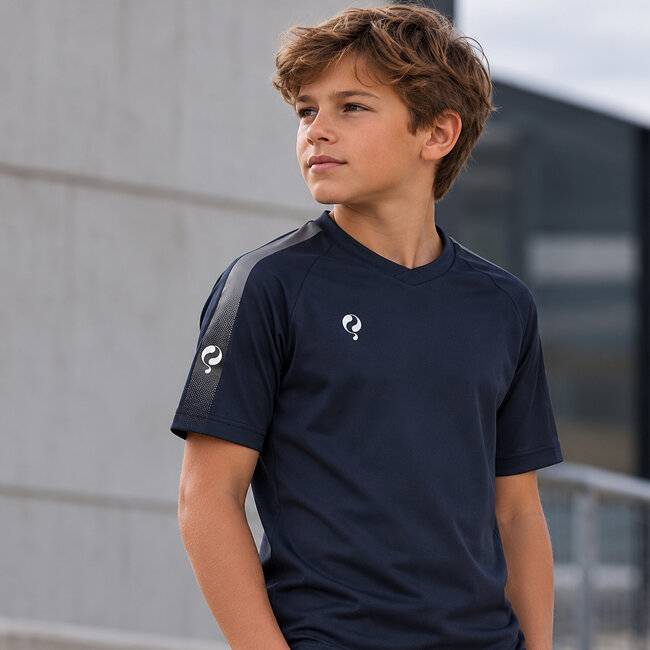 Q1905 Kids Training Shirt Maher Navy / Grey / White