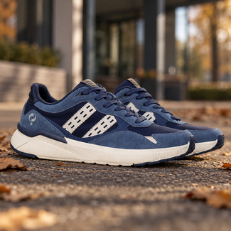 Q1905 Men's Sneaker Kampen - Denim Blue/Dark Blue/Offwhite