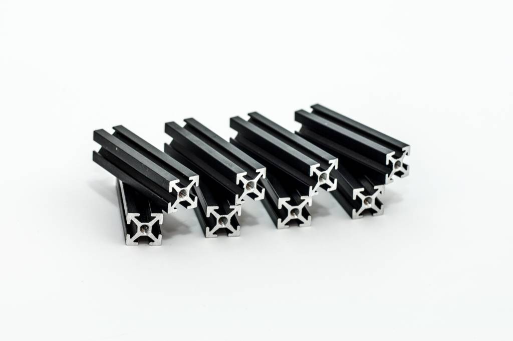 MakerBeam - 10mmx10mm 8 pieces of 40mm black anodised MakerBeam