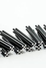 MakerBeam - 10mmx10mm 16 pieces of 100mm black anodised makerBeam