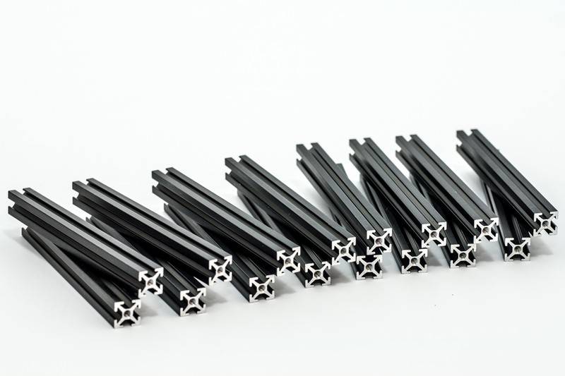MakerBeam - 10mmx10mm 16 pieces of 100mm black anodised makerBeam