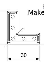 MakerBeam - 10mmx10mm 12 pieces of MakerBeam Right angle brackets (MakerBeamXL and OpenBeam compatible)