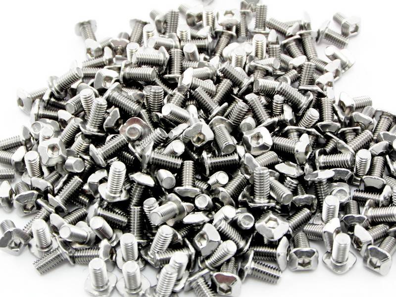 MakerBeam - 10mmx10mm 250 pieces, M3, 6mm, MakerBeam square headed bolts with hex hole