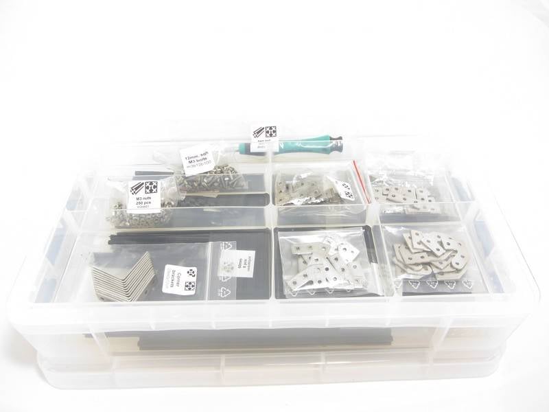 MakerBeam - 10x10mm aluminum profile 1 Storage box - multiple compartments (OpenBeam and MakerBeam compatible)