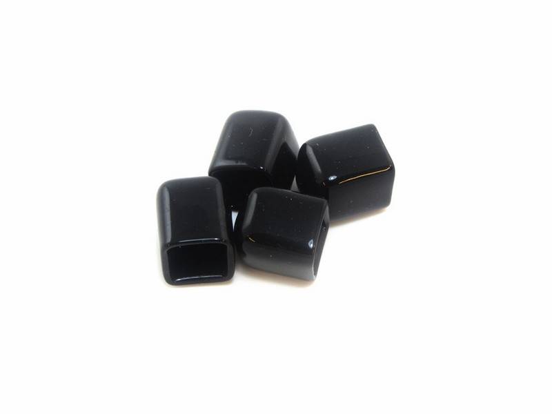 MakerBeam - 10mmx10mm 4 pieces of black Vinyl End Caps for MakerBeam