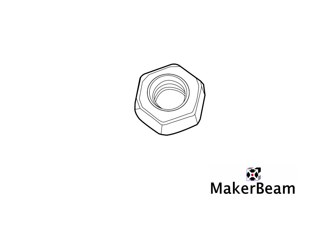 MakerBeam - 10mmx10mm 250 pieces, M3 regular nuts compatible with both MakerBeam, MakerBeamXL and OpenBeam bolts