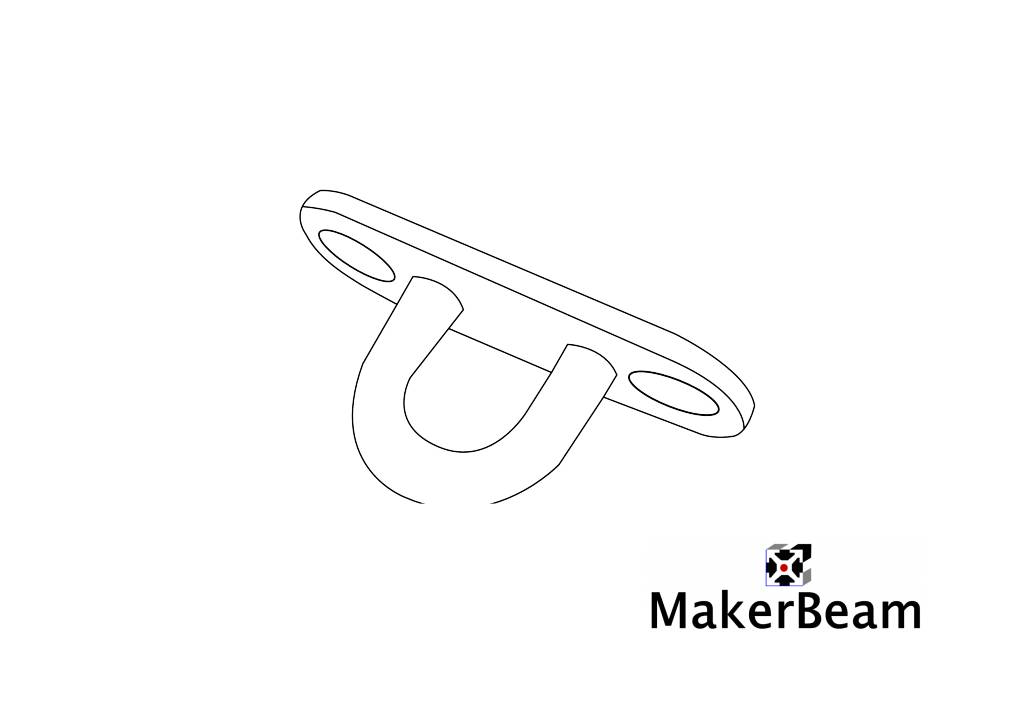 MakerBeam - 10x10mm aluminum profile Eye plate