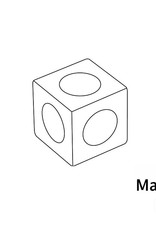 MakerBeamXL - 15mmx15mm 12 pieces Corner cubes clear (15mmx15mmx15mm)