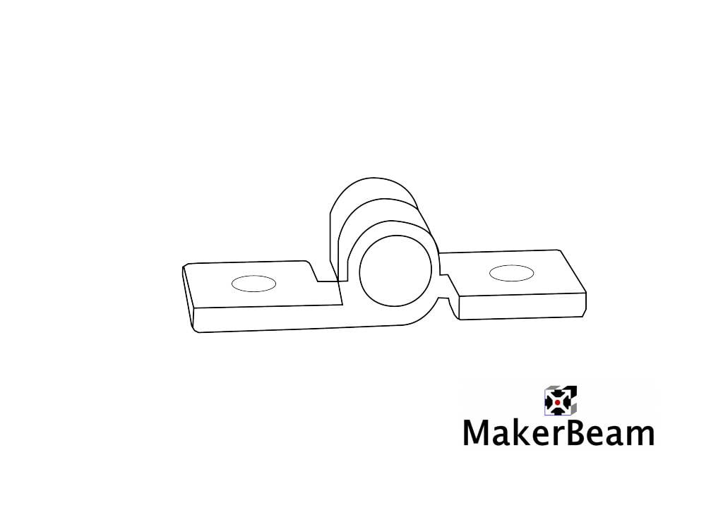 MakerBeam - 10mmx10mm 8 pieces of hinge pieces, together 4 hinges