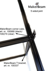 MakerBeam - 10x10mm aluminum profile 12 pieces of MakerBeam Corner Cube Black