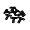 MakerBeamXL - 15x15mm MakerBeamXL T-bracket black anodised (12p)