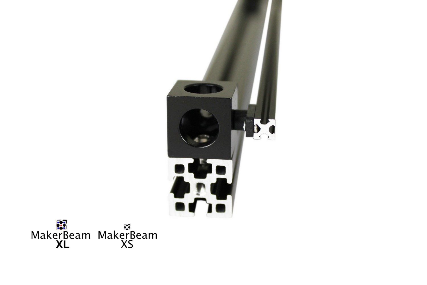 MakerBeamXS - 5mmx5mm standoff black for MakerBeamXS