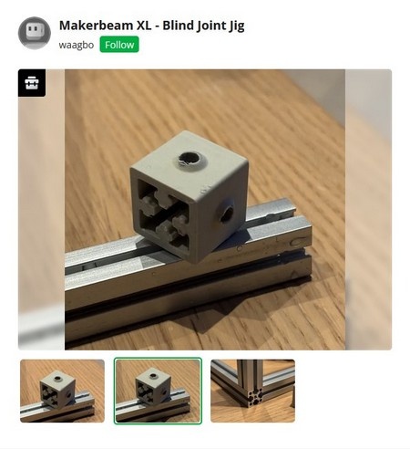 MakerBeamXL blind fastener alignment tool (art. no. 104285)