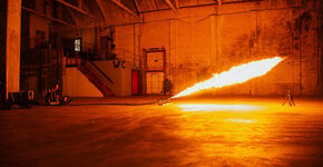 MakerBeamXL in action: a custom pyrotechnic installation
