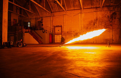 MakerBeamXL in action: a custom pyrotechnic installation