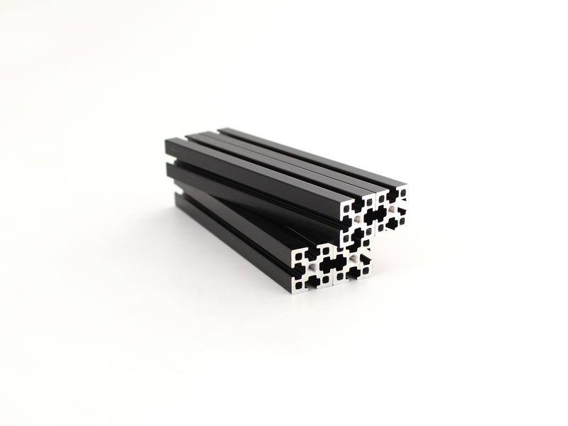 MakerBeamXL - 15mmx15mm 4 pieces of 100mm black MakerBeamXL