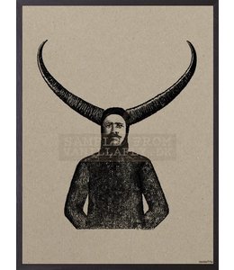 Poster MAN WITH HORN | 20 x 25 cm