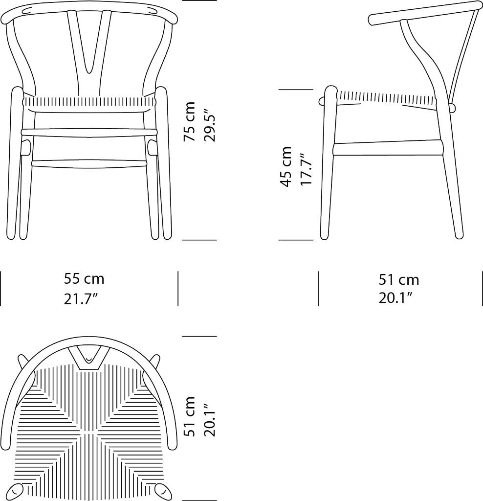 Wishbone outlet chair cad