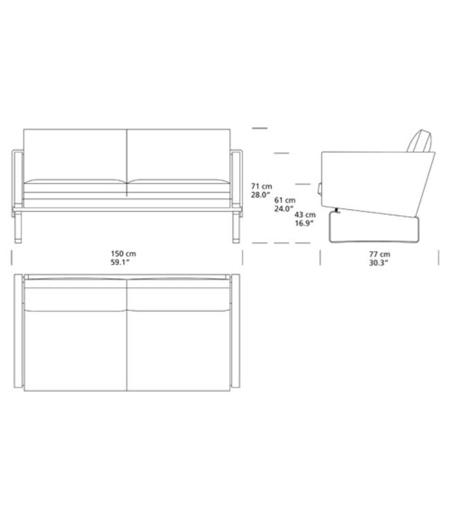Carl Hansen & Søn CH102 | Learher 2 seater LOKE