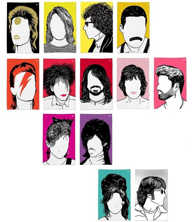 Emerald Icons Tea Towel Amy Winehouse