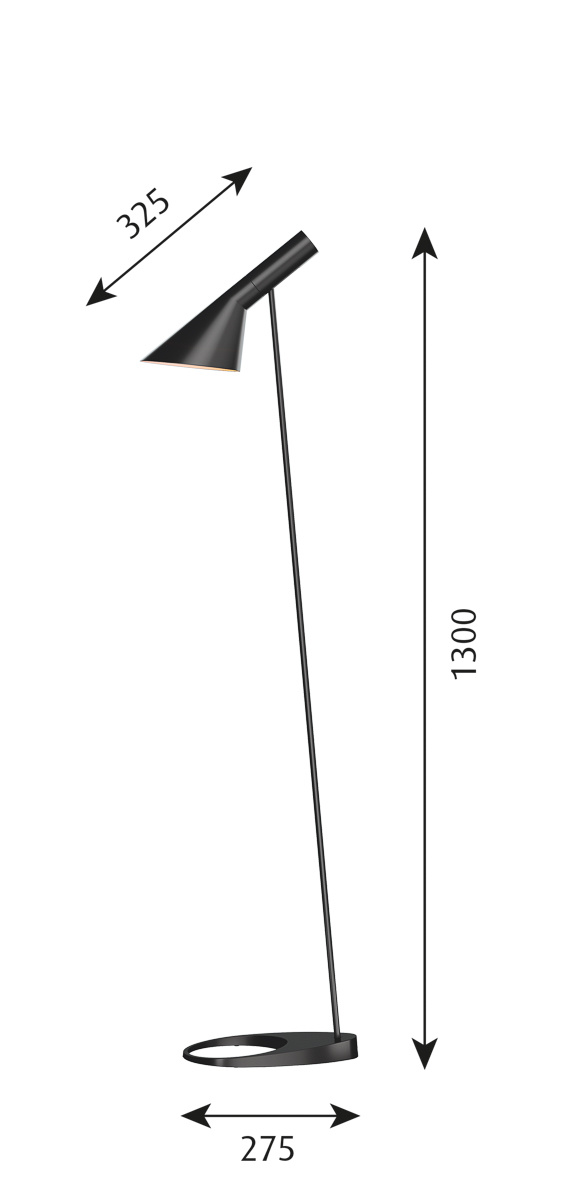 AJ floor lamp by Louis Poulsen in all colours at North Sea Design