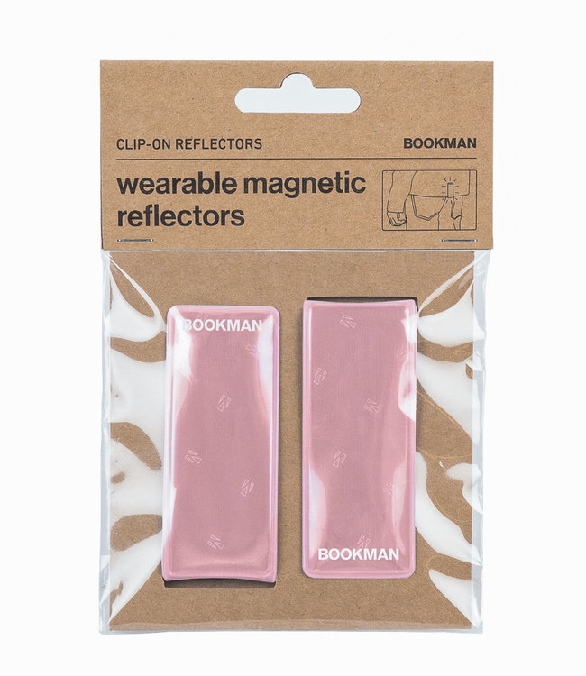 Bookman Magnetic Reflectors Clip-On Pink