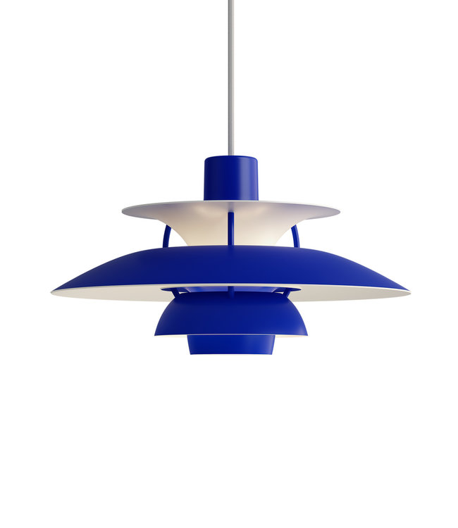 Louis Poulsen PH5 Mini Monochrome Hanglamp ultra blauw