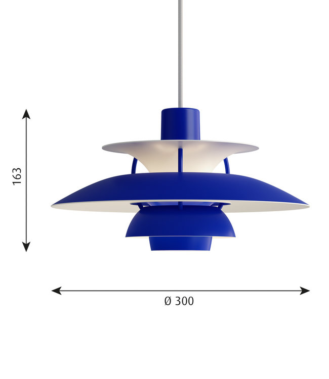 Louis Poulsen PH5 Mini Pendant Lamp Monochrome White