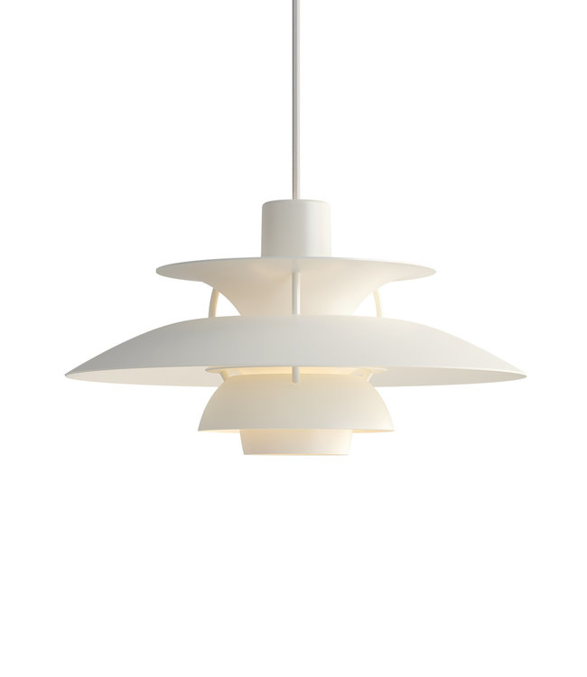 Louis Poulsen PH5 Mini Pendant Lamp Monochrome White