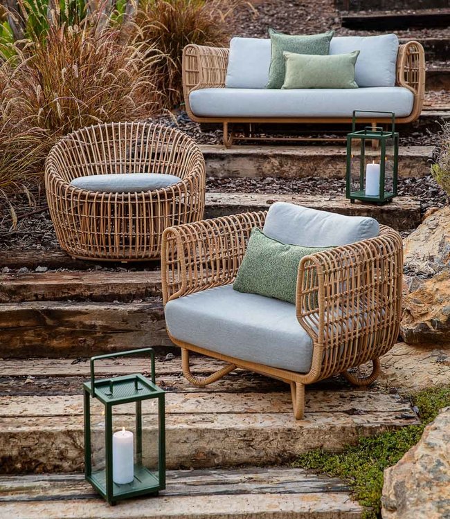 Cane-Line Nest Lounge Garden Chair in Nature or White