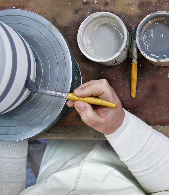 Kähler Design Striped Omaggio Vase H12,5 Scarlet Red