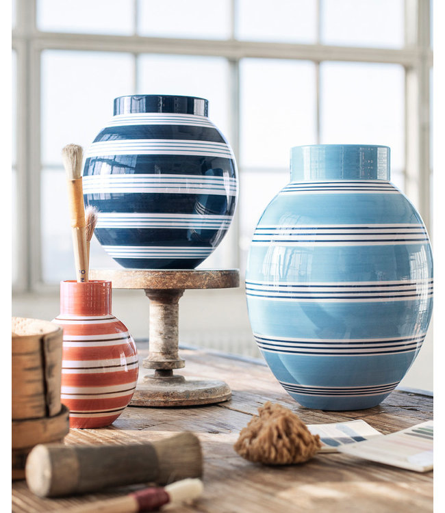 Kähler Design Vase Omaggio Nuovo H30 Peacock Blue