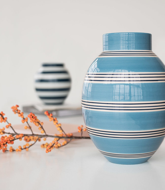 Kähler Design Vase Omaggio Nuovo H30 Peacock Blue