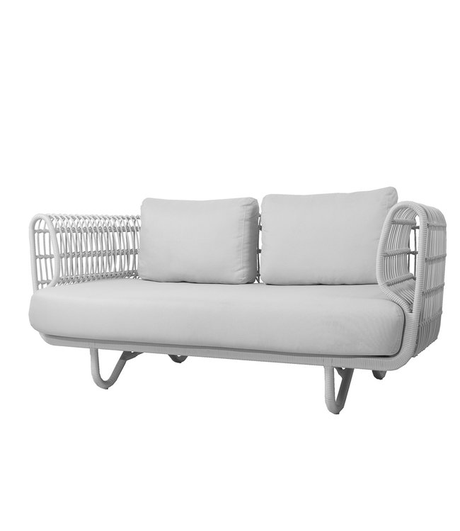 Cane-Line Nest Lounge Garden Sofa in Nature or White