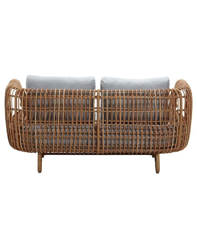 Cane-Line Nest Lounge Garden Sofa in Nature or White